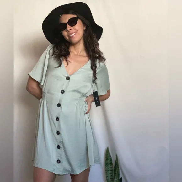slim fit dress slacks Zapaka Women Dusty Sage Bridesmaid Dress with Slit A Line Printed Floral Long Wedding Guest Dress, Dusty Sage / UK28 main image 1